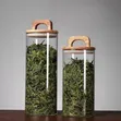 4pcs Airtight Glass Jars with Wooden Lids - 3