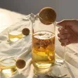 Glass Water Pitcher with Cork Lid - 2