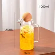 Glass Water Pitcher with Cork Lid - 4