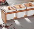 3-Piece Ceramic Canister Set - White - 2