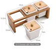 3-Piece Ceramic Canister Set - White - 3
