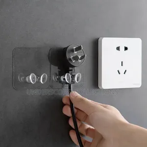 10pcs Transparent Wall Cable Holder Hooks