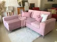 Brand New L-Shaped Pink Velvet Sectional Sofa - 3