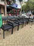 Kiti cha Ofisi cha Mkono cha Ngozi Nyeusi Kipya - 1