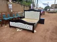 Premium Tufted Wooden Bed + Nightstands Set - 2
