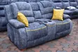 Luxury 2-Seater Home Theater Loveseat with Cup Holder Console - 1