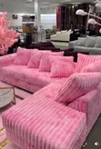 Sofa ya Premium ya L-Shape ya Watu 4 - Rangi ya Pinki - 1