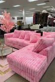 Sofa ya Premium ya L-Shape ya Watu 4 - Rangi ya Pinki - 2