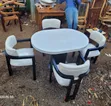 Scandi-Inspired Black 4-Seater Dining Set - 1