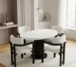 Scandi-Inspired Black 4-Seater Dining Set - 2