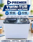 Premier 10kg Twin Tub Washing Machine - 1