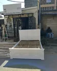 5x6 White Wooden Bed Frame - 3