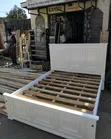 5x6 White Wooden Bed Frame - 4
