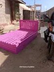 All Pink 4x6 Pallet Bed with Drawers - 2