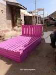 All Pink 4x6 Pallet Bed with Drawers - 3