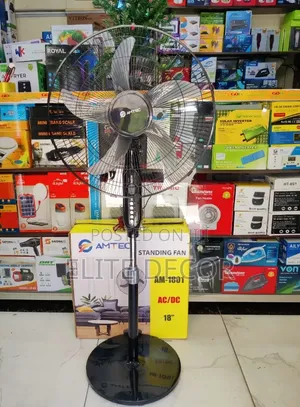 Amtec AM-1801 Kipasupasio cha Stand cha Inchi 18 cha AC/DC cha Solar