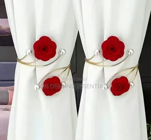 Adjustable Pearl Butterfly Flower Curtain Tiebacks - Mpya Kabisa