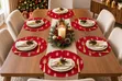 Placemats 6 za Mviringo za Mti wa Krismasi Nyeupe - 1
