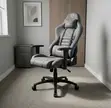 Soft Fabric Gaming Chair - Gray - 3