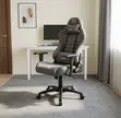 Soft Fabric Gaming Chair - Gray - 5