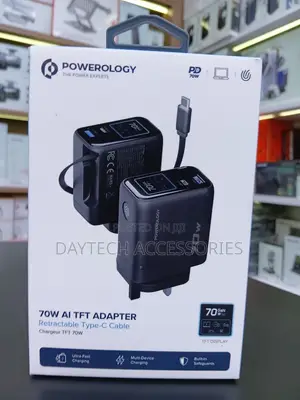 Powerology 70W TFT Fast Charger Adapter