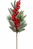 Frosted Christmas Berry Spray - 2
