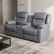 Kochi ya Recliner ya Seater 2 ya Kisasa - Ngozi ya Kijivu - 3