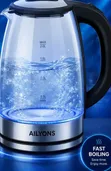 Ailyons 2L Clear Electric Glass Kettle - 1
