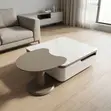 Space Saving Coffee Table - White Glossy - 2