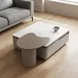 Space Saving Coffee Table - White Glossy - 3