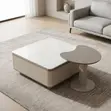 Space Saving Coffee Table - White Glossy - 4
