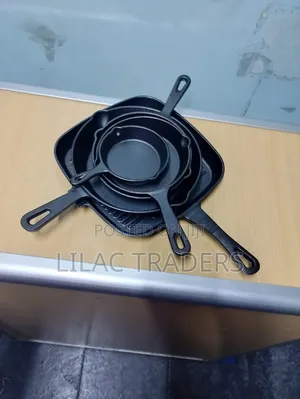 Seti ya Vipande 5 vya Cast Iron Skillet na Steak Pan Nzito