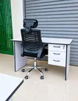 Brand New Boss Office Products Reception Desk and Chair Set - 1