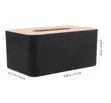 Rectangular Tissue Box Holder With Bamboo Lid for Dining Table - Bz - 5