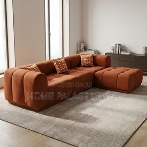 High Quality L Shaped Corner Sofa - Brown
