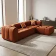 High Quality L Shaped Corner Sofa - Brown - 1