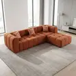 High Quality L Shaped Corner Sofa - Brown - 2