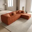 High Quality L Shaped Corner Sofa - Brown - 3
