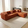 High Quality L Shaped Corner Sofa - Brown - 5