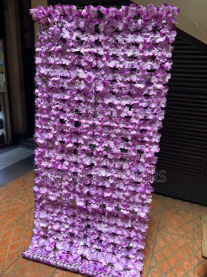 Purple Artificial Privacy Fence