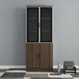 Wooden Office Cabinet with Glass Doors - 2