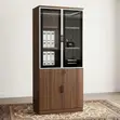Wooden Office Cabinet with Glass Doors - 3