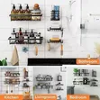 Multipurpose 5pcs Rectangular Shower Caddy Shelf/Wall Organizer - 2