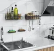 Multipurpose 5pcs Rectangular Shower Caddy Shelf/Wall Organizer - 4