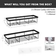 Multipurpose 5pcs Rectangular Shower Caddy Shelf/Wall Organizer - 5