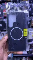 Matte Brown Magnetic TPU Case with Black Hearts for Samsung Galaxy S26 Ultra - 2