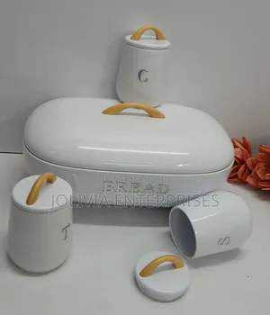 Kikapu cha Kuhifadhia Mkate chenye Kipekee na Vikopo 3