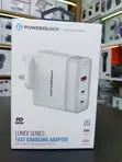 Powerology Lunex Series 3-Port Fast Charging Adapter - White - 2