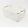 Mesh Plastic Baskets with Wooden Handles - 2