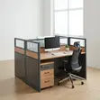 Brown Shared Office Workstation Desk - 2